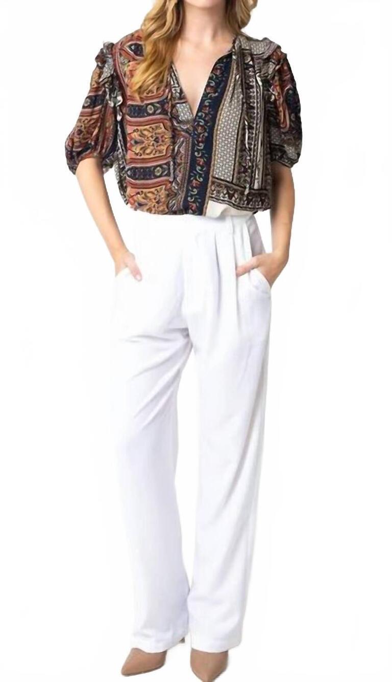 NEW OLIVACEOUS kora half sleeve top in multicolor